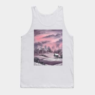 Pink Winter Painting Tank Top